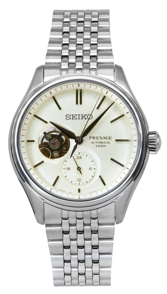 Seiko Presage Classic Shiro-iro Stainless Steel Warm White Dial Automatic SPB469J1 100M Men's Watch