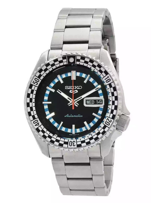 Seiko 5 Sports SKX Series Checker Flag Special Edition Black And White Dial Automatic SRPK67K1 100M Men's Watch