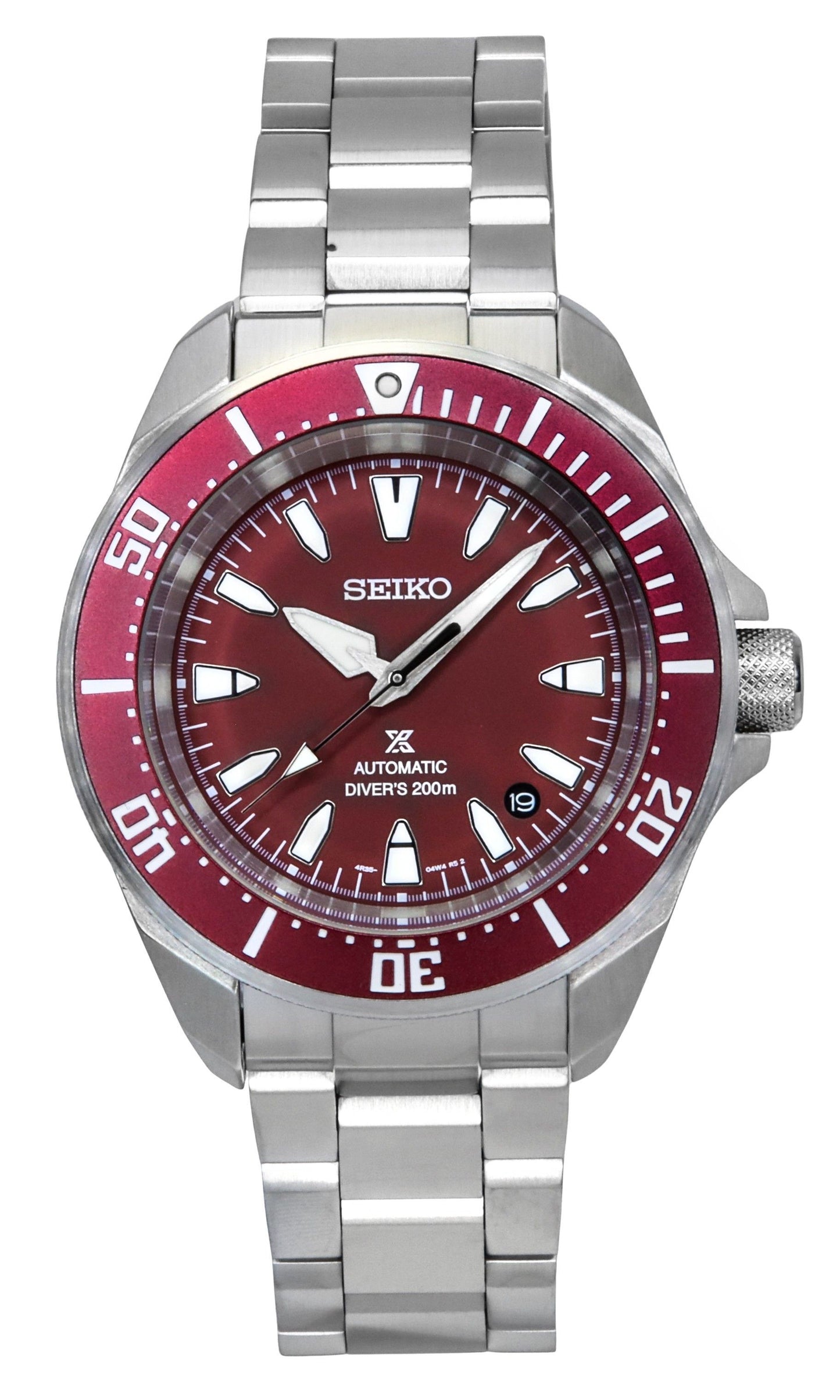 Seiko Prospex Sea Samurai Shog-urai Stainless Steel Red Dial Automatic Diver's SRPL11K1 200M Men's Watch