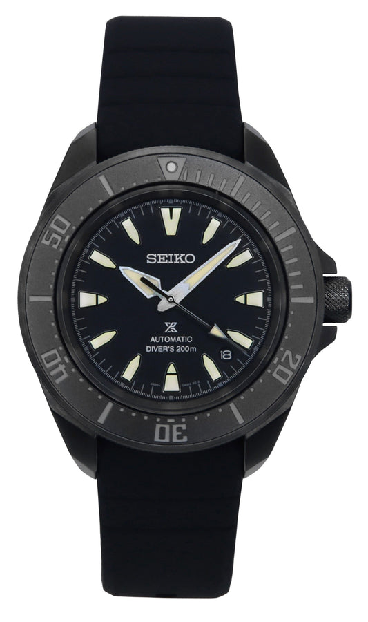 Seiko Prospex Sea Samurai Shog-urai Silicone Strap Black Dial Automatic Diver's SRPL15K1 200M Men's Watch