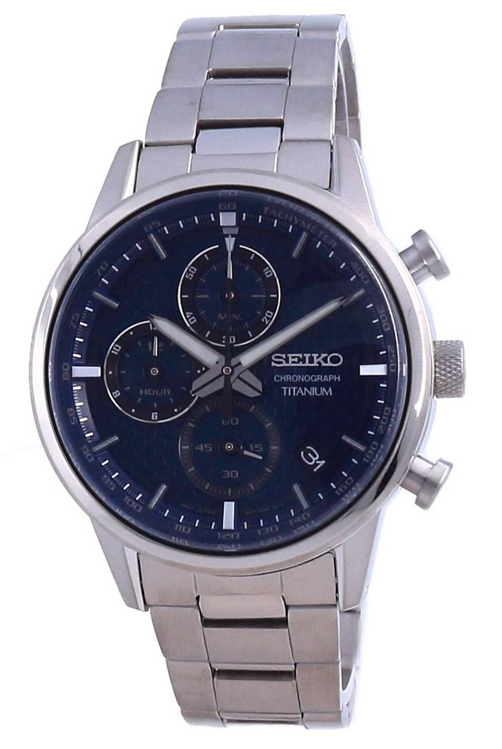 Seiko Discover More Titanium Chronograph Quartz SSB387P1 100M Men's Watch