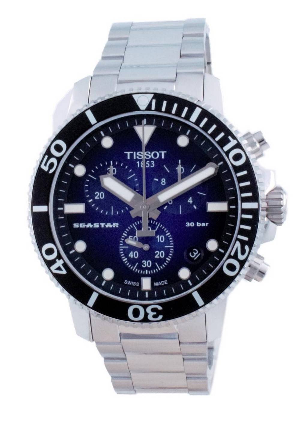 Tissot T-Sport Seastar 1000 Chronograph Quartz Diver's T120.417.11.041.01 T1204171104101 300M Men's Watch