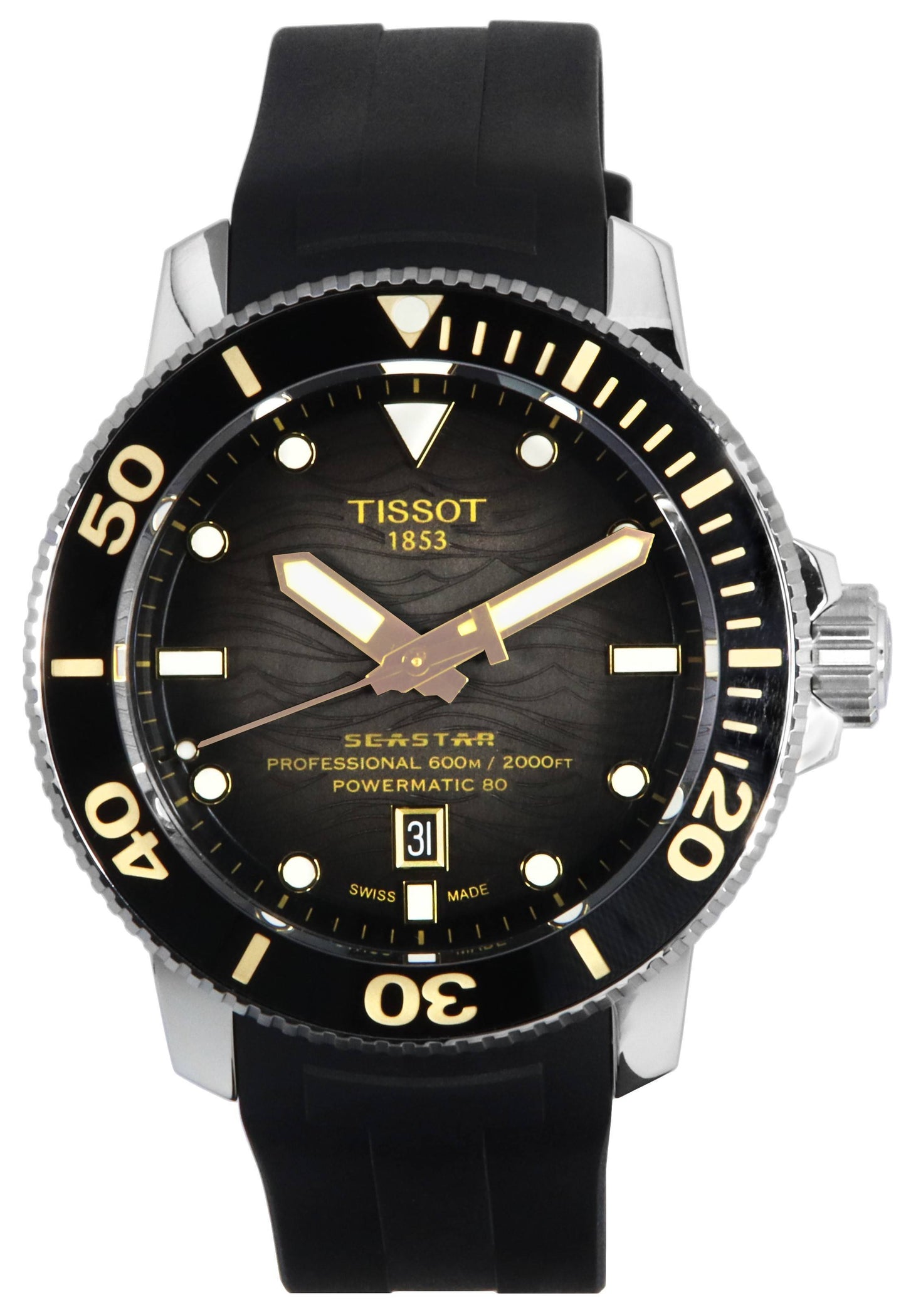 Tissot T-Sport Seastar 2000 Professional Powermatic 80 Diver's T120.607.17.441.01 T1206071744101 600M Men's Watch