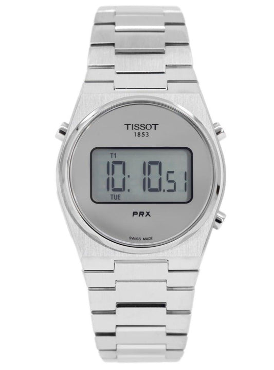 Tissot T-Classic PRX Digital Stainless Steel Silver Mirror Dial Quartz T137.263.11.030.00 100M Unisex Watch