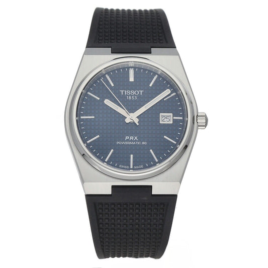 Tissot PRX T-Classic Powermatic 80 Rubber Strap Blue Dial Automatic T137.407.17.041.00 100M Men's Watch