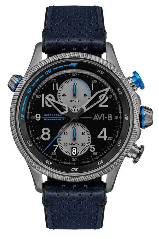 Refurbished AVI-8 Hawker Hunter Colerne Duke Chronograph Black Dial Quartz AV-4080-02 Men's Watch