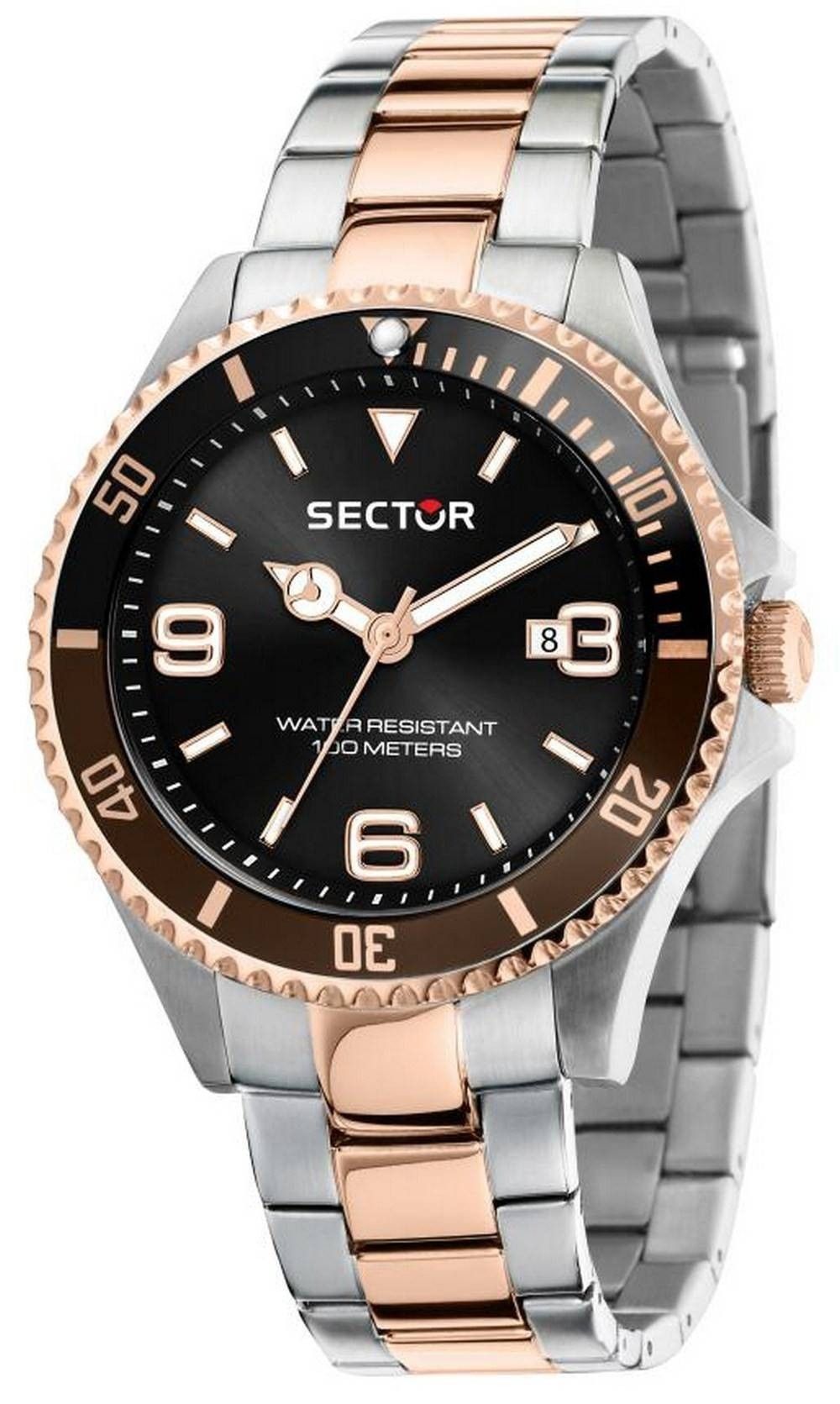 Refurbished Sector 230 Black Dial Two Tone Stainless Steel Quartz R3253161019 100M Men's Watch