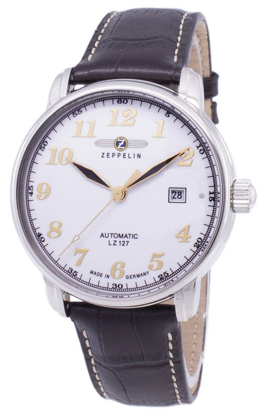 Refurbished Zeppelin LZ127 Graf White Dial Germany Made Automatic 76561 Men's Watch