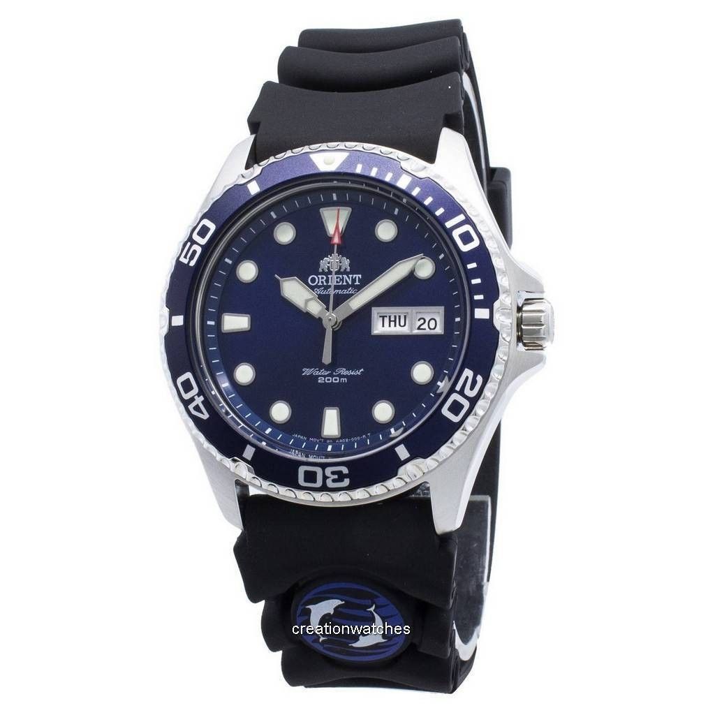 Refurbished Orient Ray II Rubber Strap Blue Dial Automatic FAA02008D9 200M Men's Watch