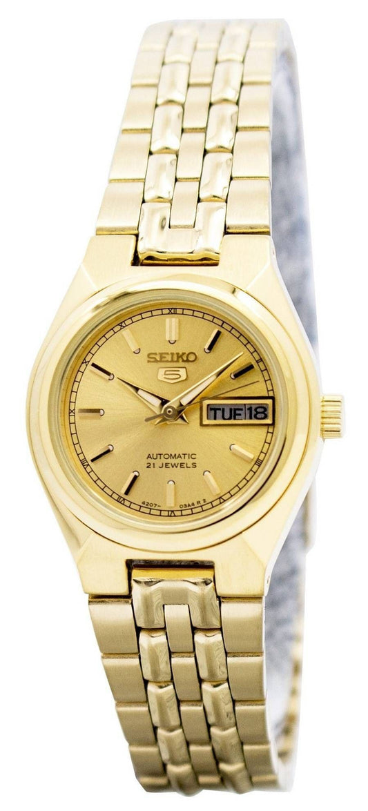 Refurbished Seiko 5 Gold Tone Stainless Steel Gold Tone Dial Automatic SYMA04K1 Women's Watch