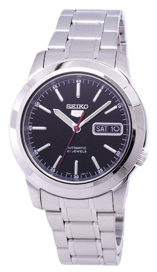 Refurbished Seiko 5 Stainless Steel Black Dial Automatic SNKE53K1 Men's Watch