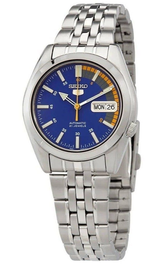 Refurbished Seiko 5 Stainless Steel Blue Dial Automatic SNK371K1 Men's Watch