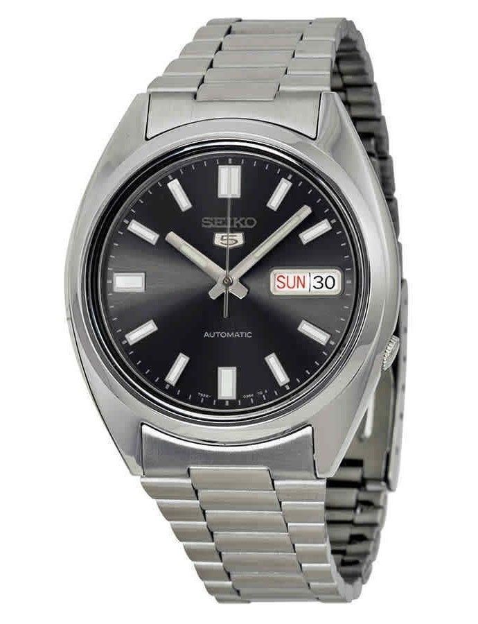 Refurbished Seiko 5 Stainless Steel Black Dial Automatic SNXS79K1 Men's Watch