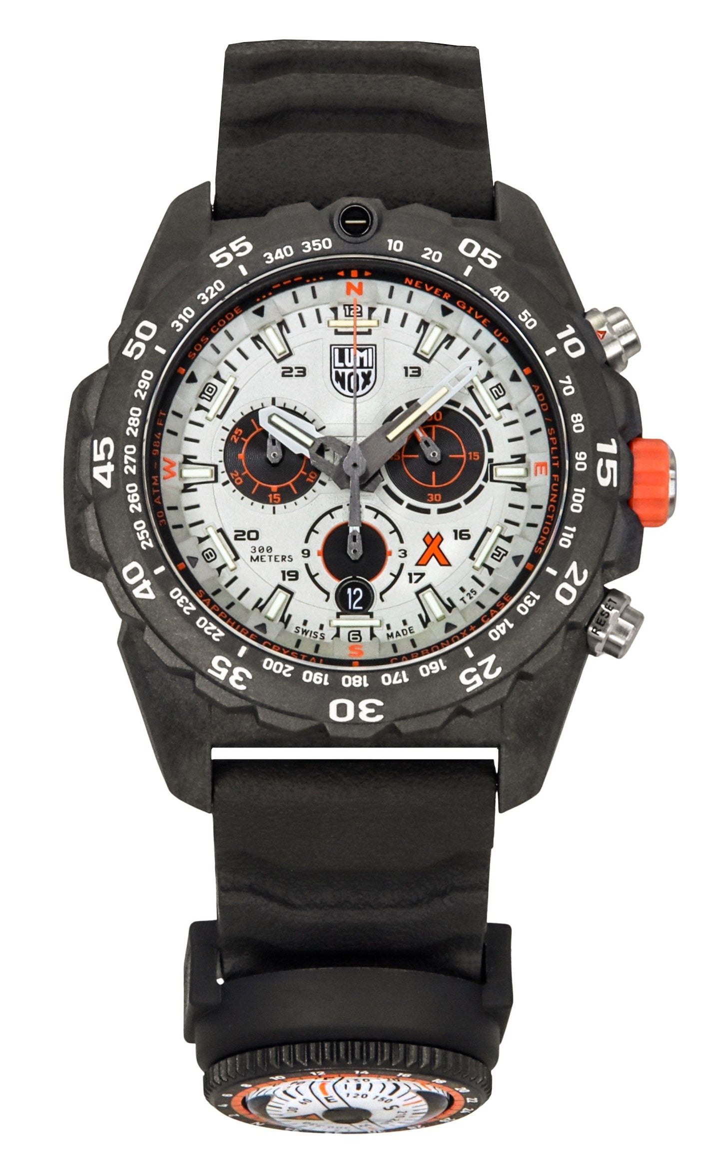 Luminox Bear Grylls Survival Master Rubber Strap Silver Dial Quartz Diver's XB.3748 300M Men's Watch