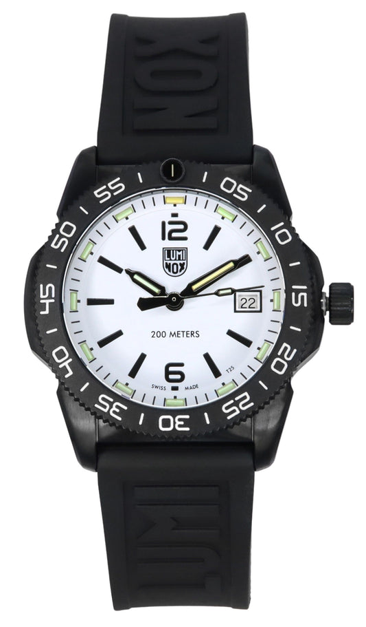 Luminox Pacific Diver Ripple Rubber Strap White Dial Quartz XS.3127M 200M Men's Watch