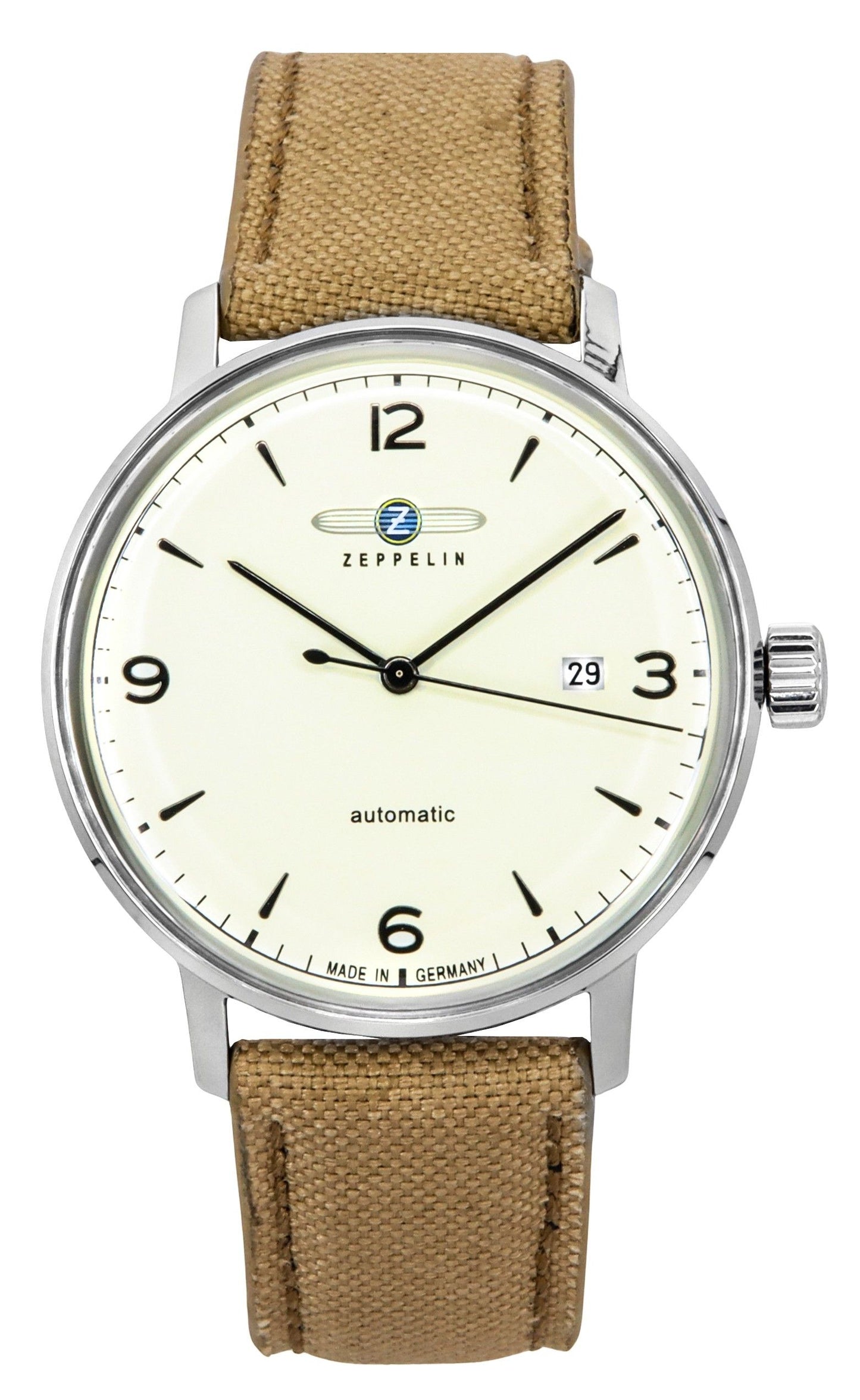 Zeppelin LZ-129 Hindenburg Recycled Fishnet Plastic Strap Beige Dial Automatic 80645N Men's Watch